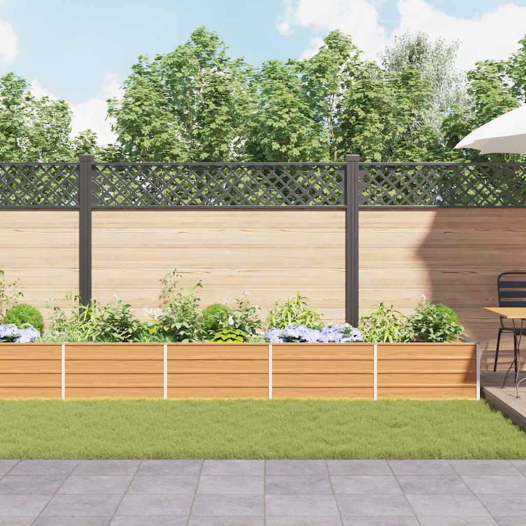 Højbed Lys Brun 480 x 80 x 45 cm Galvaniseret stål