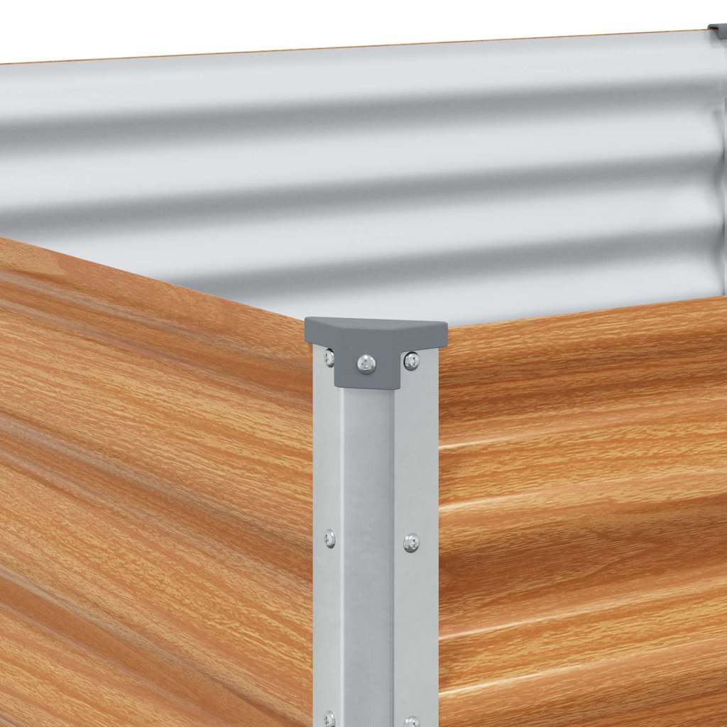 Højbed Lys Brun 390 x 100 x 36 cm Galvaniseret stål