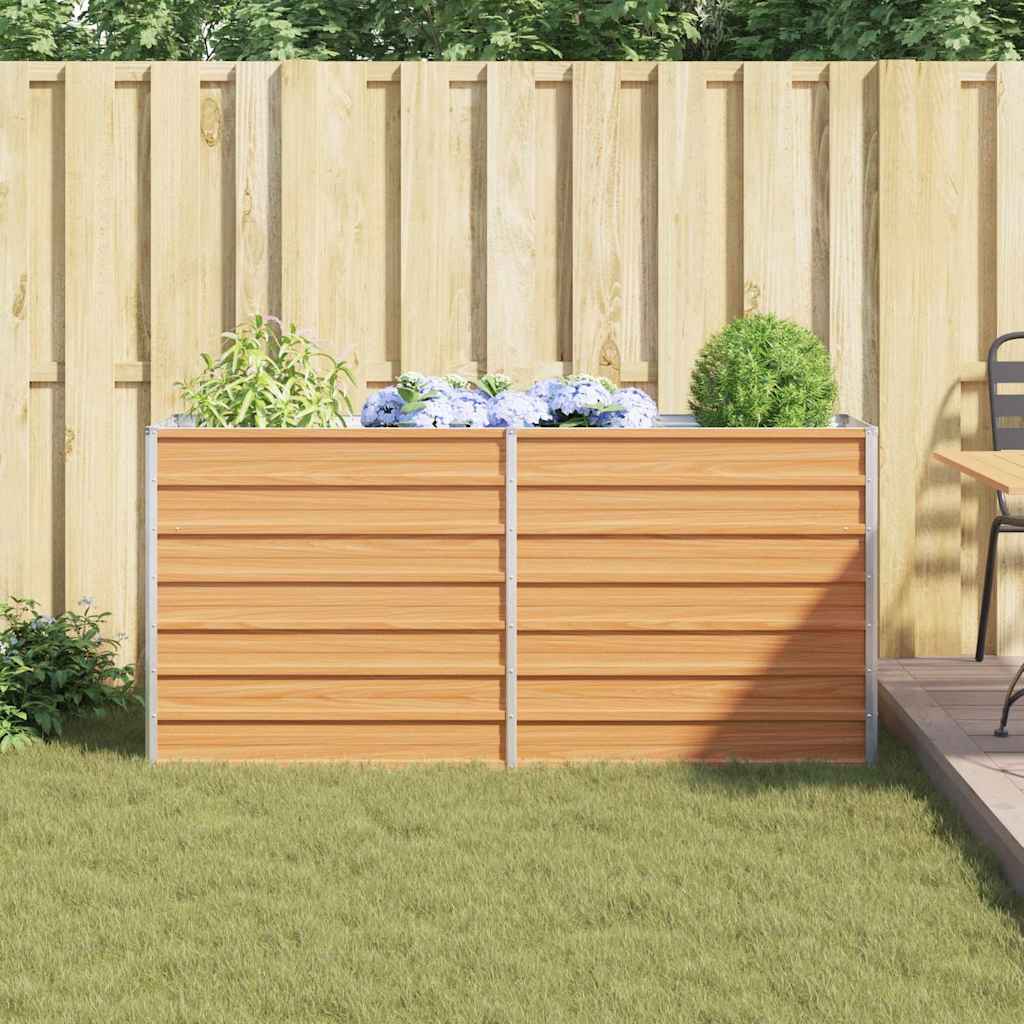 Højbed Lys Brun 160 x 40 x 77 cm Galvaniseret stål