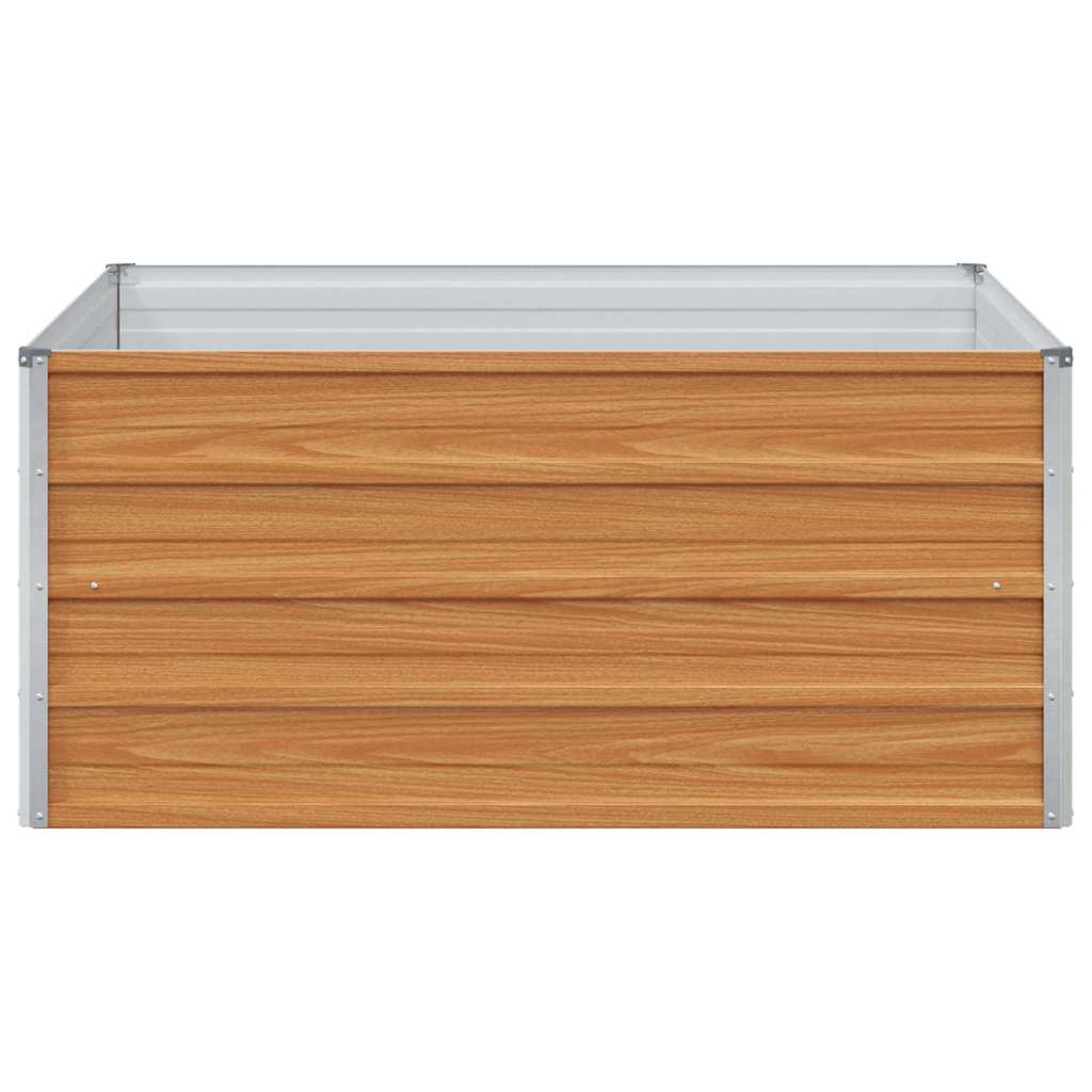 Højbed Lys Brun 100 x 100 x 45 cm Galvaniseret stål