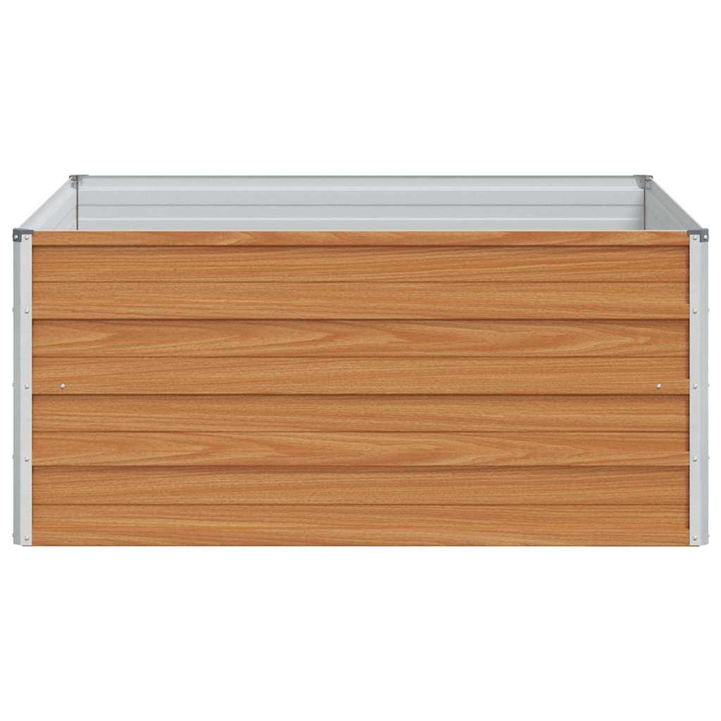 Højbed Lys Brun 100 x 100 x 45 cm Galvaniseret stål