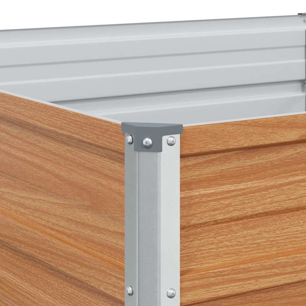 Højbed Lys Brun 400 x 80 x 77 cm Galvaniseret stål