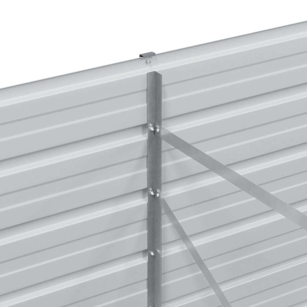 Højbed Lys Brun 400 x 80 x 77 cm Galvaniseret stål