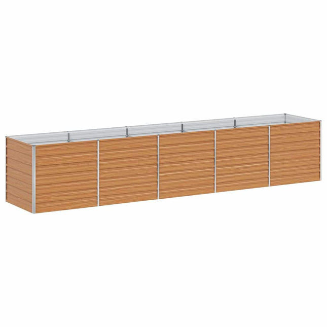 Højbed Lys Brun 400 x 80 x 77 cm Galvaniseret stål