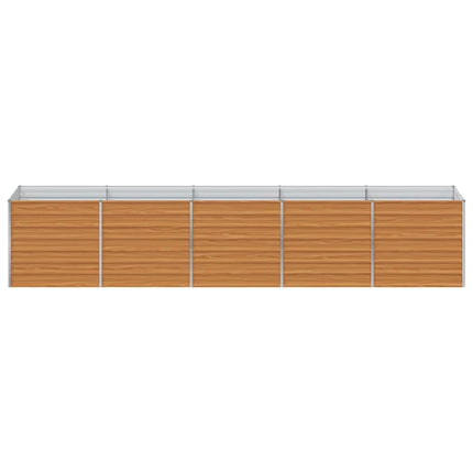 Højbed Lys Brun 400 x 80 x 77 cm Galvaniseret stål