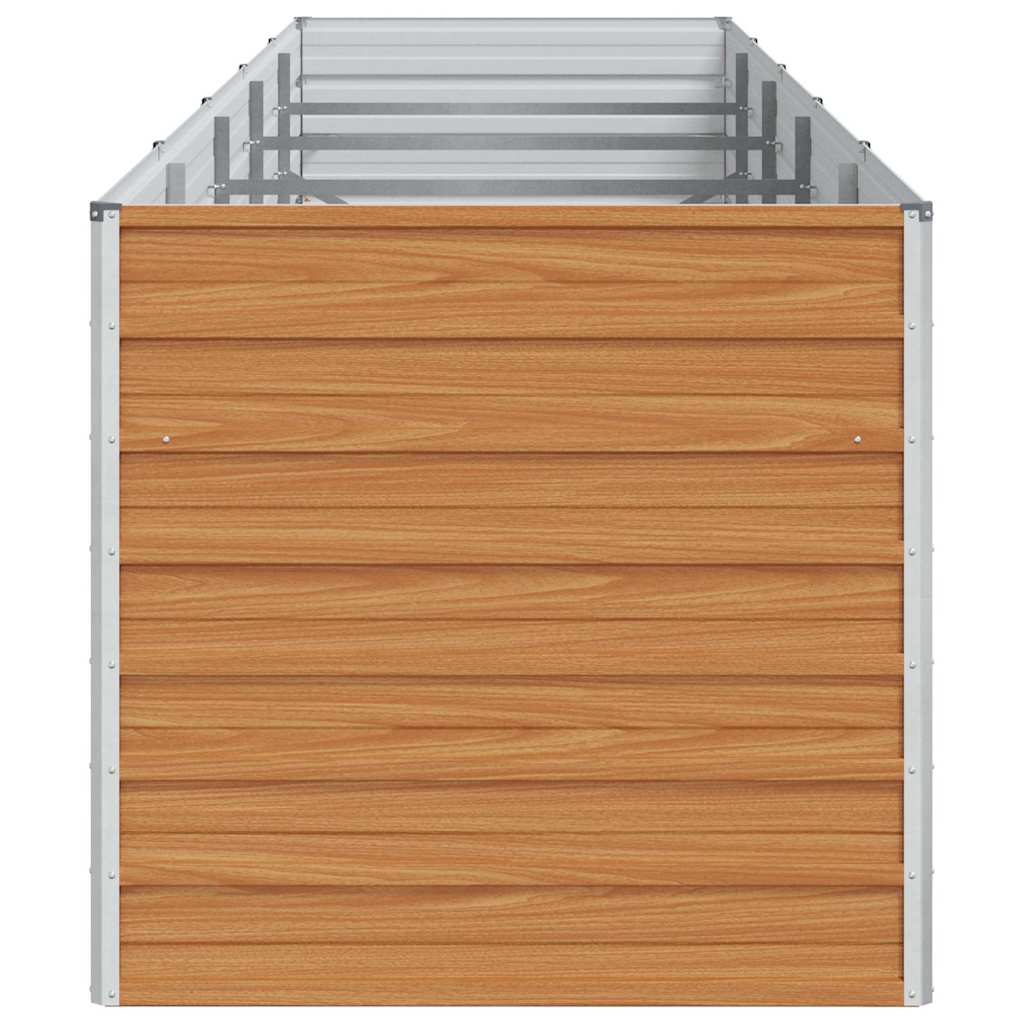 Højbed Lys Brun 400 x 80 x 77 cm Galvaniseret stål