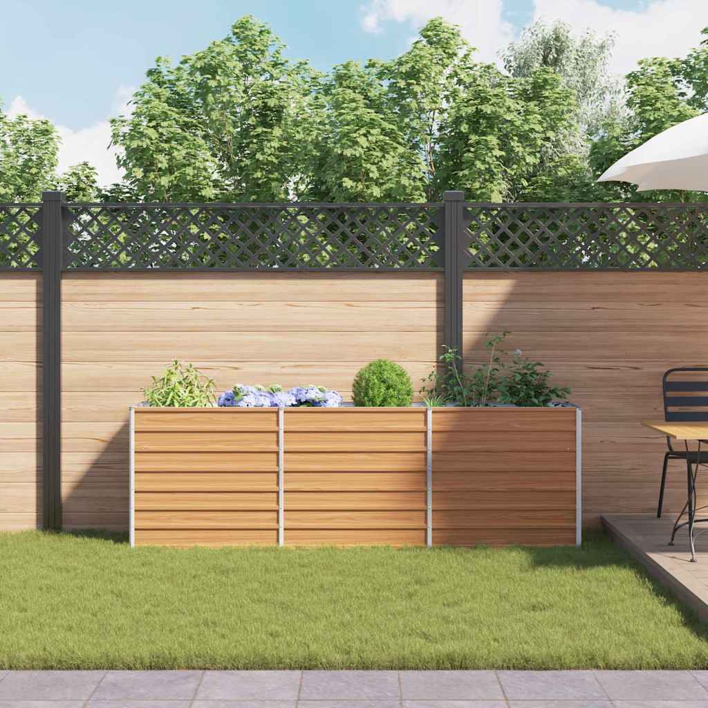 Højbed Lys Brun 240 x 40 x 77 cm Galvaniseret stål