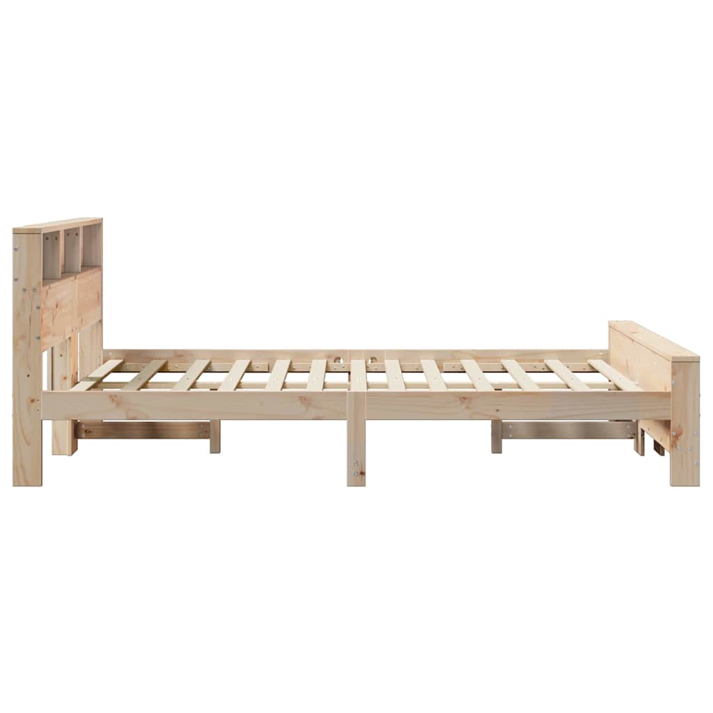 Sengestel med hovedgærde Brun 150 x 200 cm Konstrueret træ