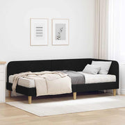Hjørnesengramme Sort 100 x 200 cm Stof