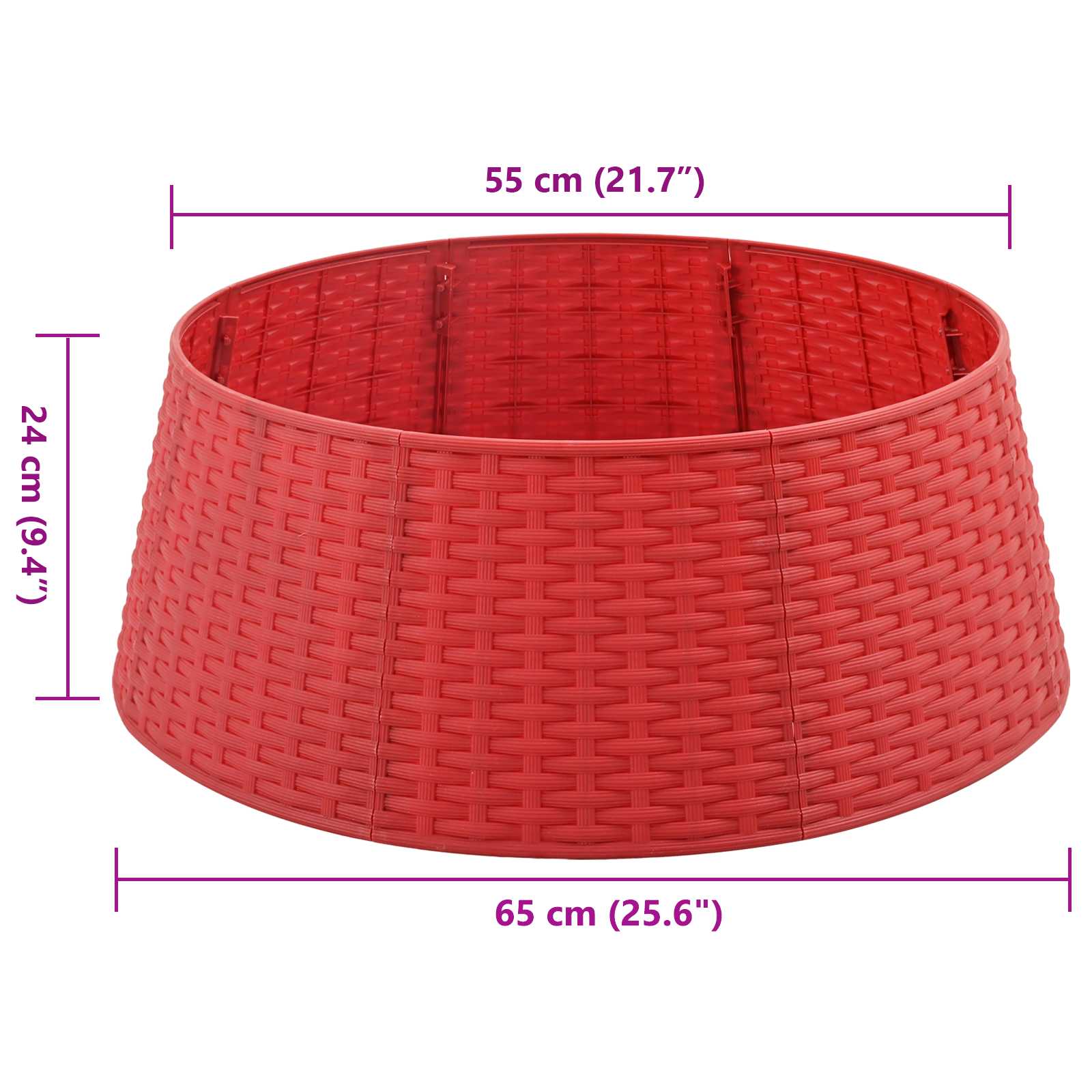 Juleskirt Rød Ø 65 x 23 cm Plastik