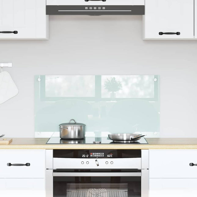 Køkkenbacksplash Mælk 80 x 40 cm hærdet glas