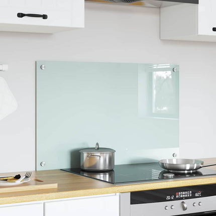 Køkkenbacksplash Mælk 80 x 50 cm hærdet glas