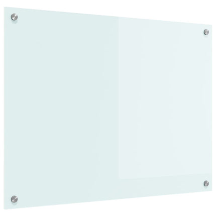 Køkkenbacksplash Mælk 80 x 60 cm hærdet glas