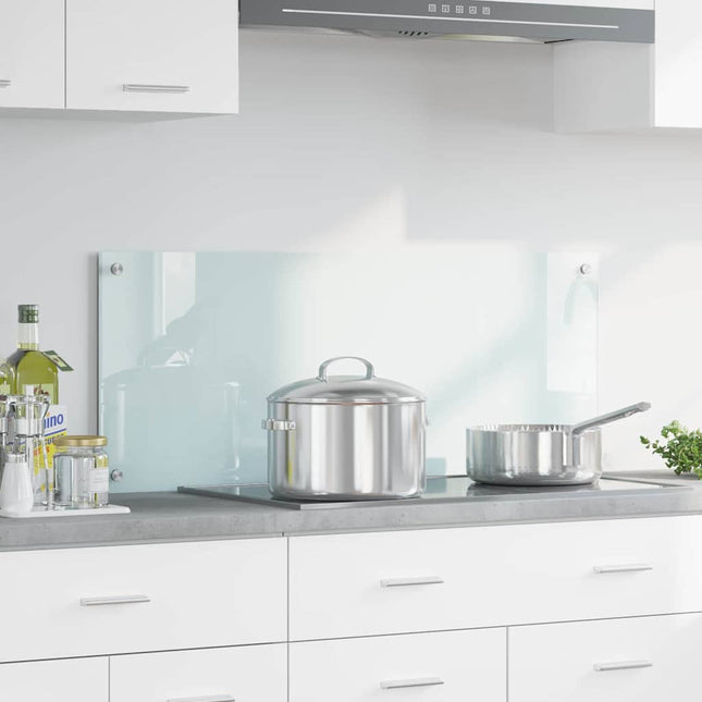 Køkkenbacksplash Mælk 100 x 40 cm hærdet glas