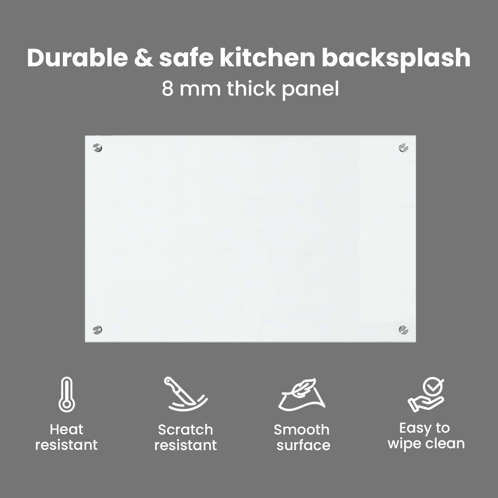 Køkkenbacksplash Transparent 80 x 50 cm hærdet glas