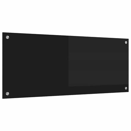 Køkkenbacksplash Sort 100 x 40 cm hærdet glas