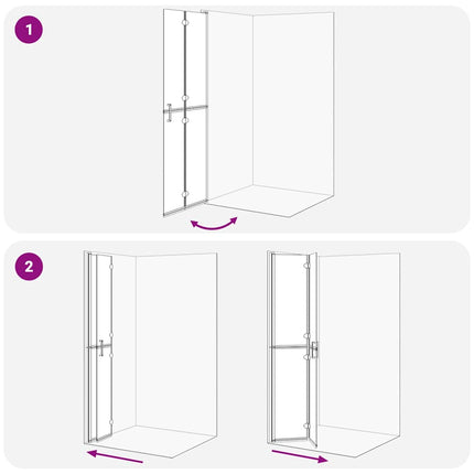 Walk-In brusevæg Guld 70 x 6,5 x 190 cm