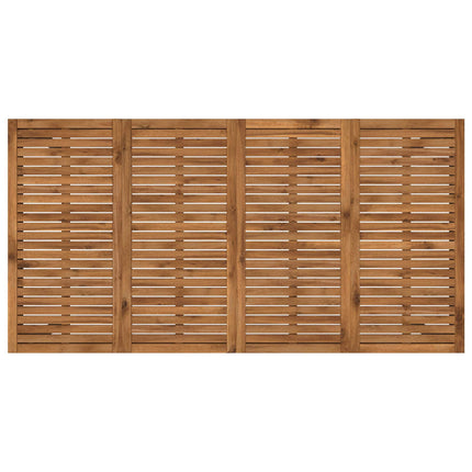 Havemiddagstabel Naturfarvet og sort 196 x 100,5 x 75 cm