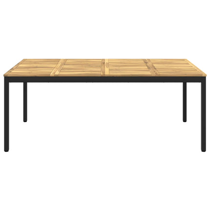 Havemiddagstabel Hvid og sort 196 x 100,5 x 75 cm