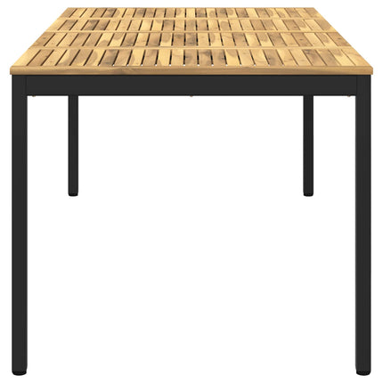 Havemiddagstabel Hvid og sort 196 x 100,5 x 75 cm