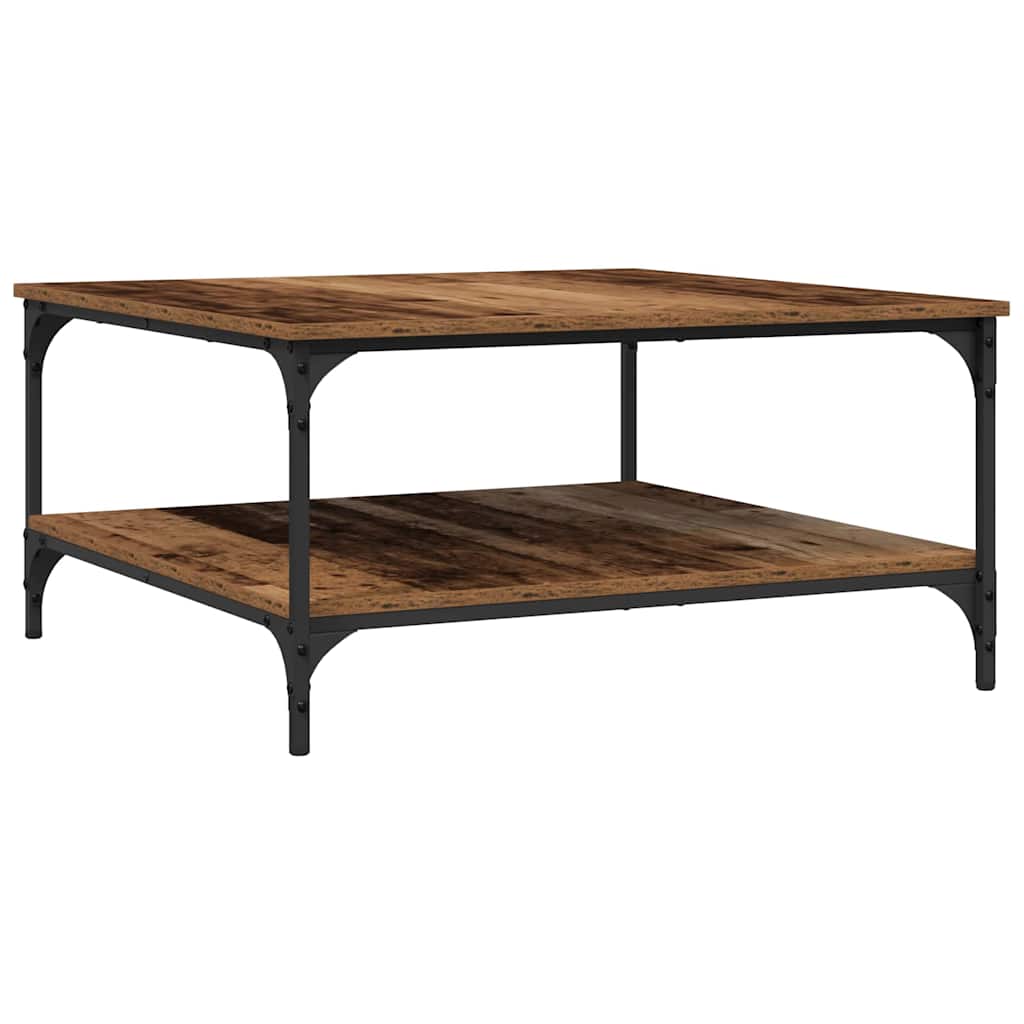 Sofabord Gammelt træ 80 x 80 x 40 cm Konstrueret træ