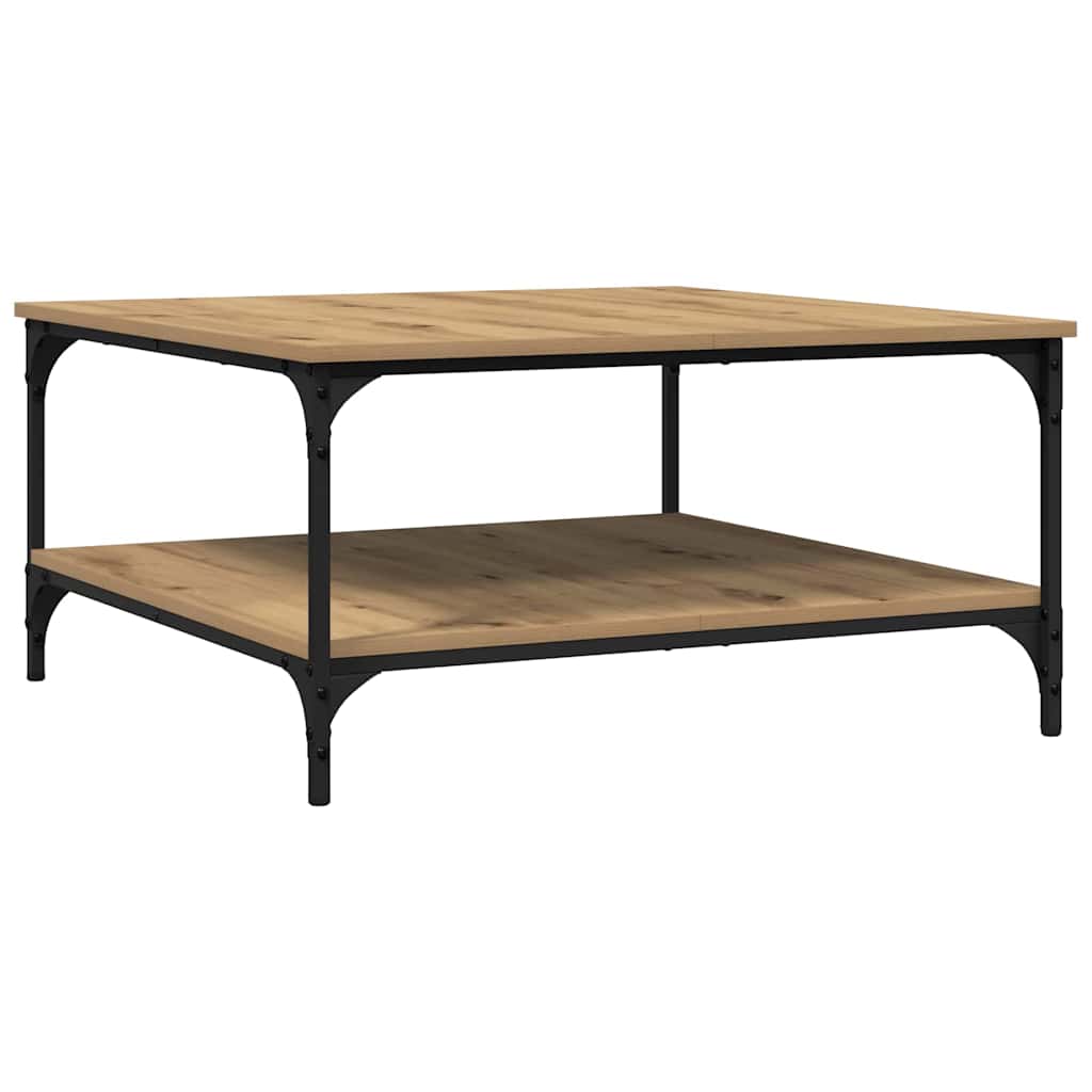 Sofabord artisan eg 80 x 80 x 40 cm Konstrueret træ