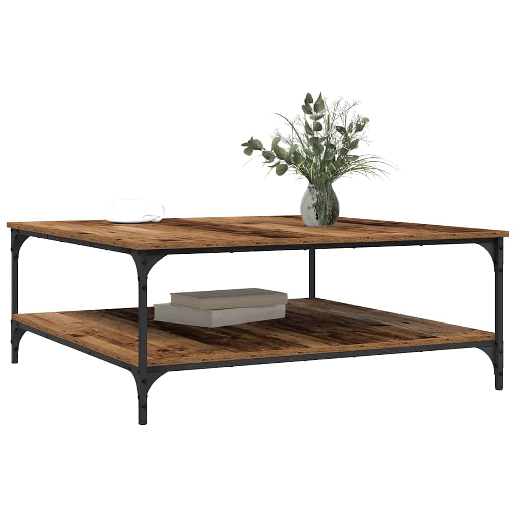 Sofabord Gammelt træ 100 x 100 x 40 cm Konstrueret træ