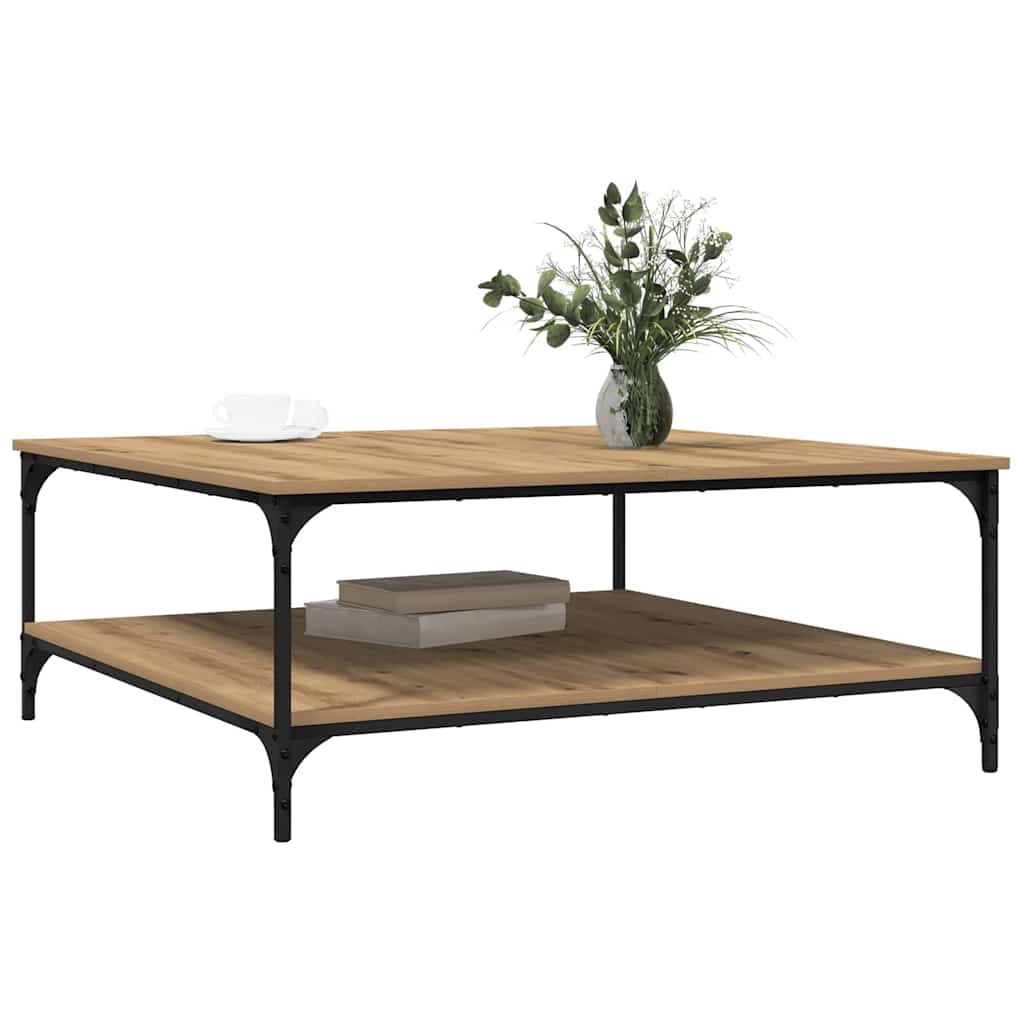 Sofabord artisan eg 100 x 100 x 40 cm Konstrueret træ