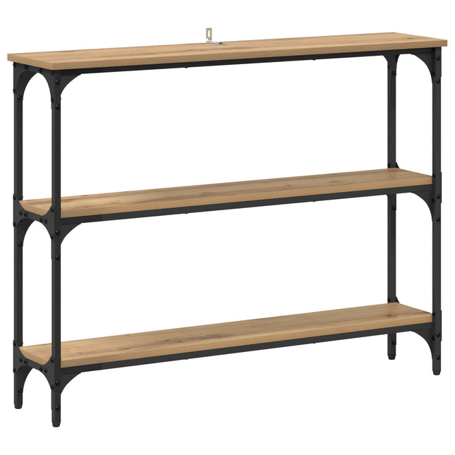 Konsolbord Artisan Egetræ 100 x 22,5 x 75 cm Konstrueret træ