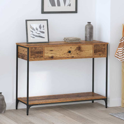 Konsolbord Gammelt træ 100 x 34.5 x 75 cm Konstrueret træ