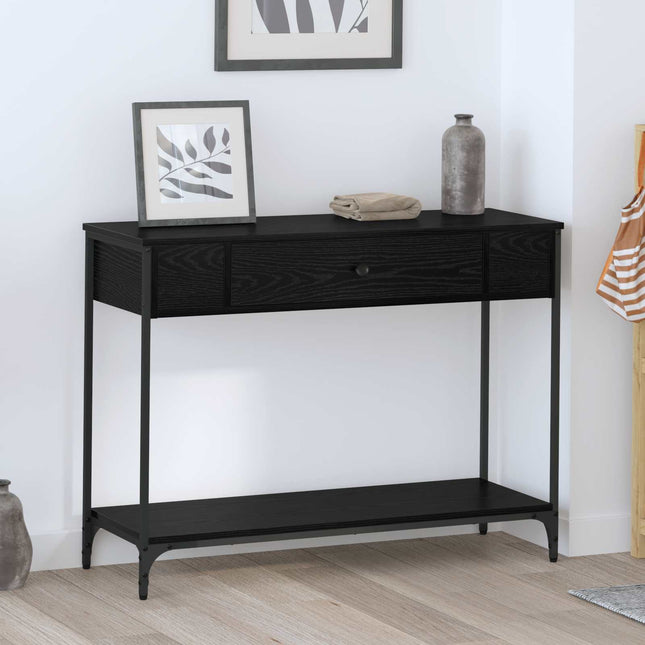 Konsolbord Sort eg 100 x 34.5 x 75 cm Konstrueret træ