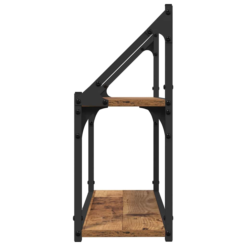 Væghylde med hylde Gammelt træ 60 x 21 x 51 cm Konstrueret træ