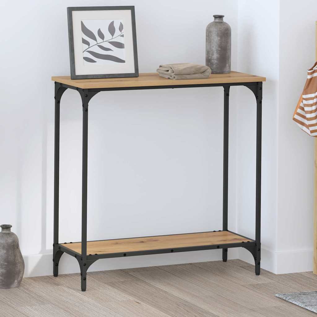 Konsolbord artisan eg 75 x 30.5 x 75 cm Konstrueret træ