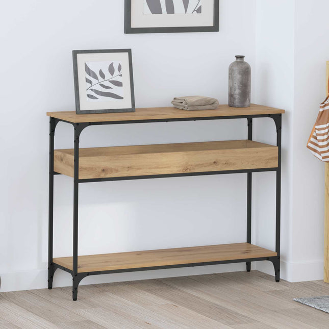 Konsolbord artisan eg 100 x 29 x 75 cm Konstrueret træ