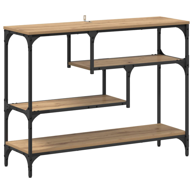 Konsolbord Artisan Egetræ 100 x 30 x 75 cm Konstrueret træ