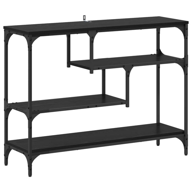 Konsolbord Sort eg 100 x 30 x 75 cm Konstrueret træ