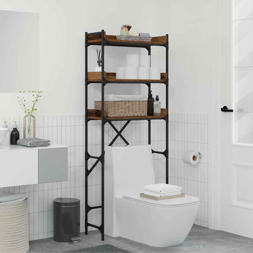 Vaskemaskinehylde Gammelt træ 67 x 25 x 163 cm Konstrueret træ