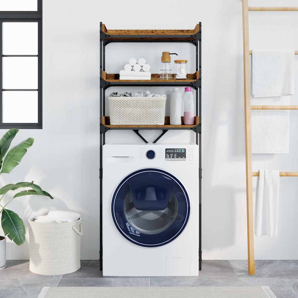 Vaskemaskinehylde Gammelt træ 67 x 25 x 163 cm Konstrueret træ