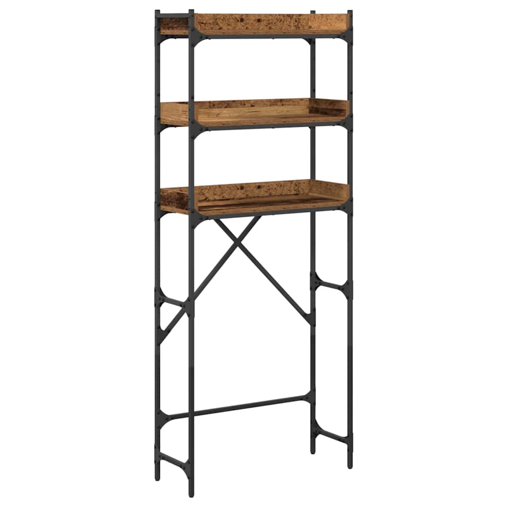 Vaskemaskinehylde Gammelt træ 67 x 25 x 163 cm Konstrueret træ