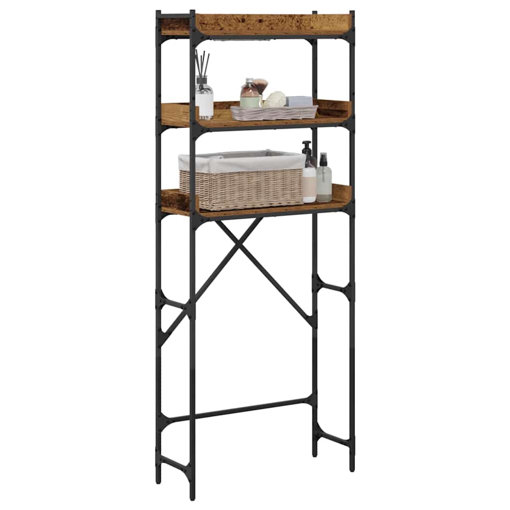 Vaskemaskinehylde Gammelt træ 67 x 25 x 163 cm Konstrueret træ