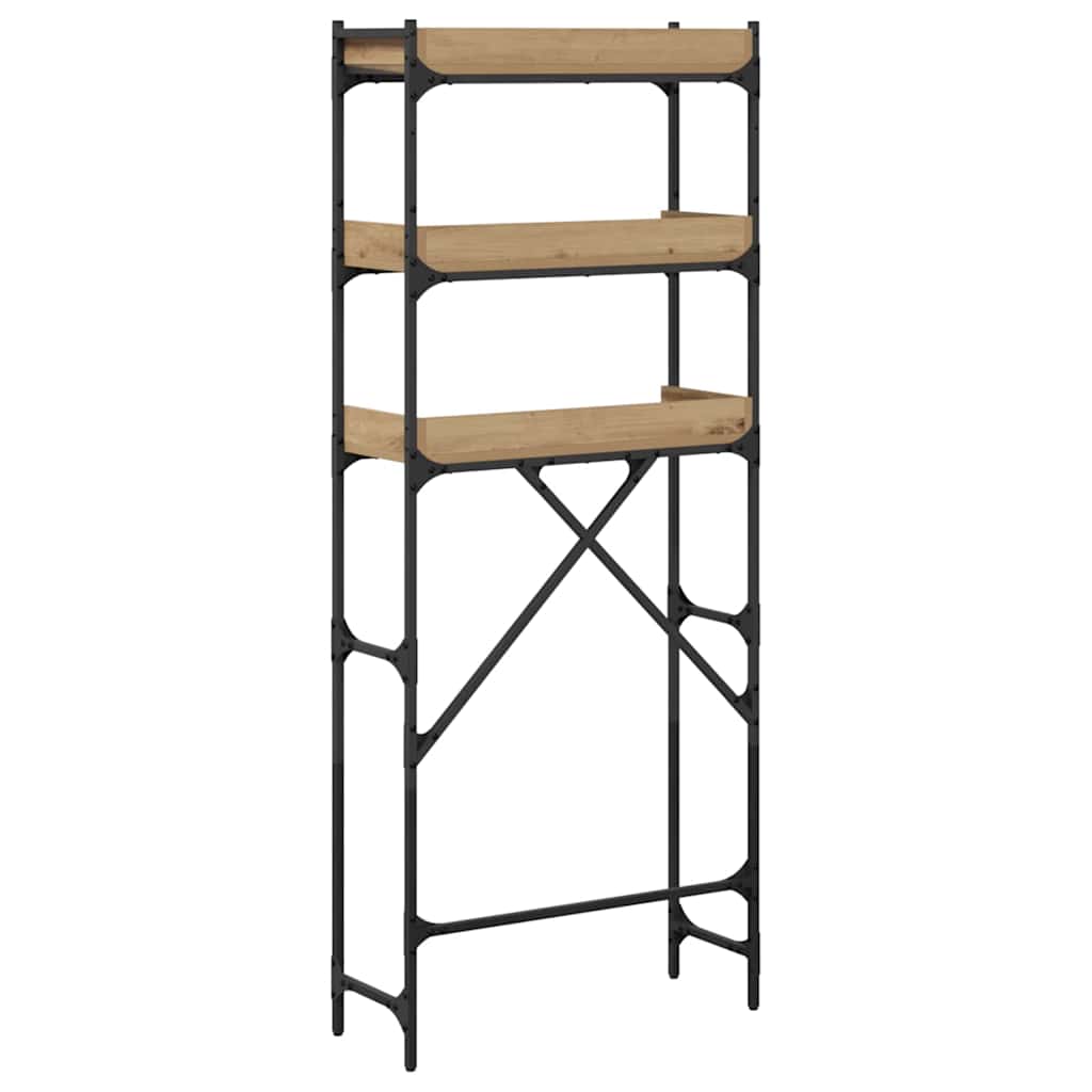 Vaskemaskinehylde med hylde 67 x 25 x 163 cm Konstrueret træ