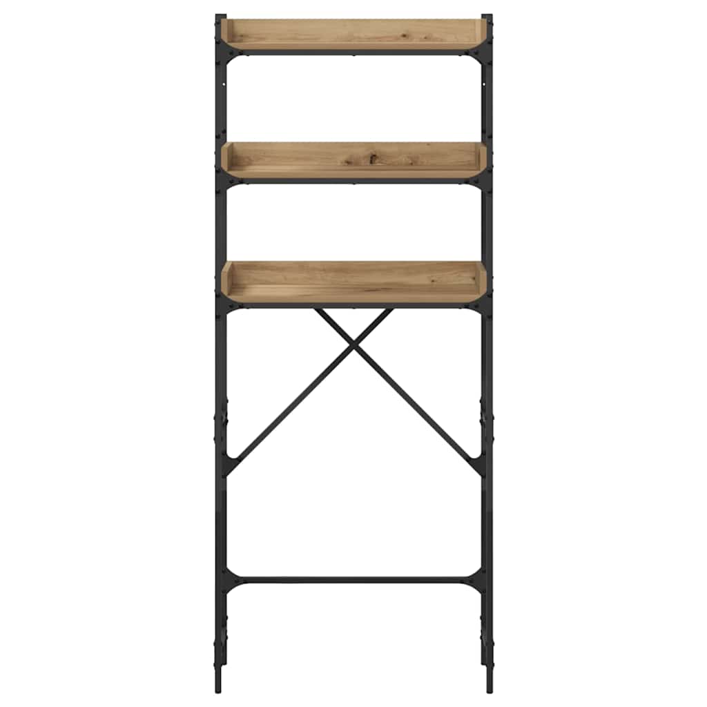 Vaskemaskinehylde med hylde 67 x 25 x 163 cm Konstrueret træ