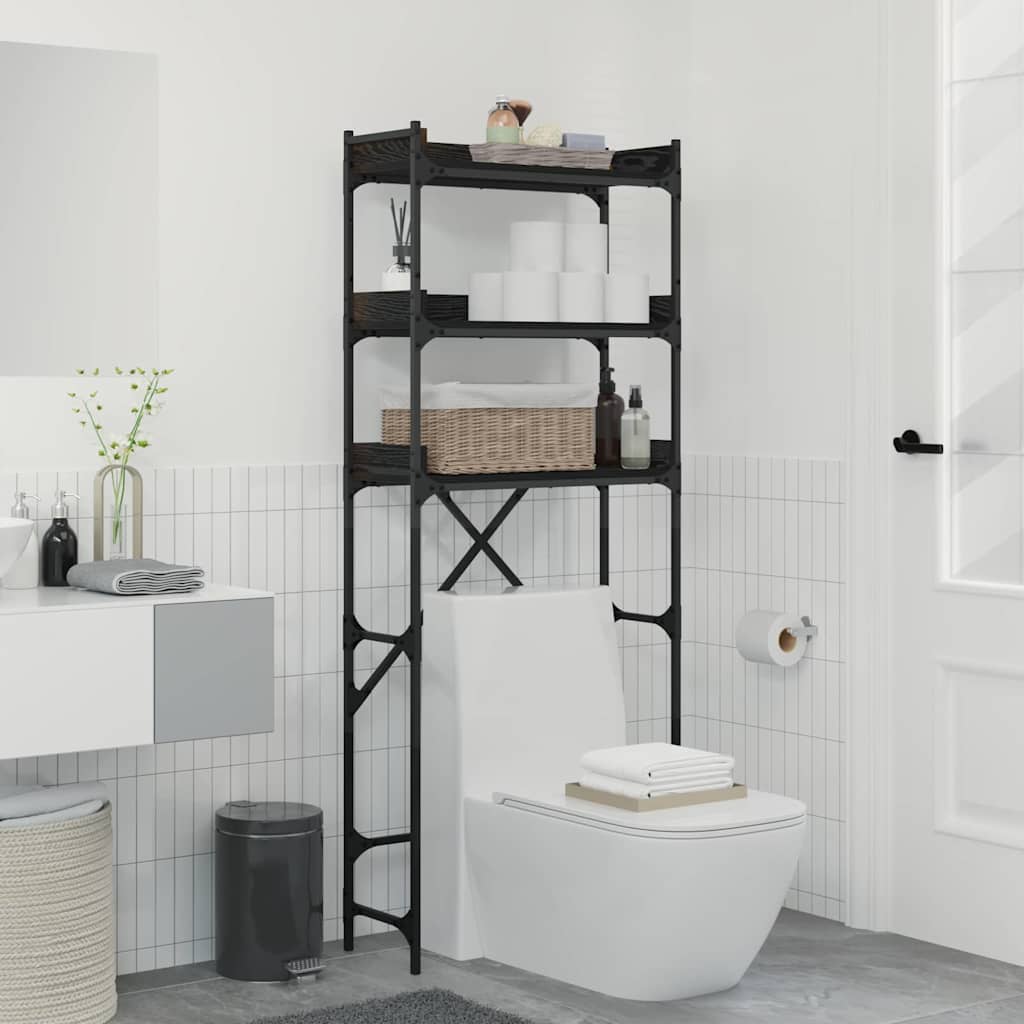 Vaskemaskinehylde med hylde 67 x 25 x 163 cm Konstrueret træ