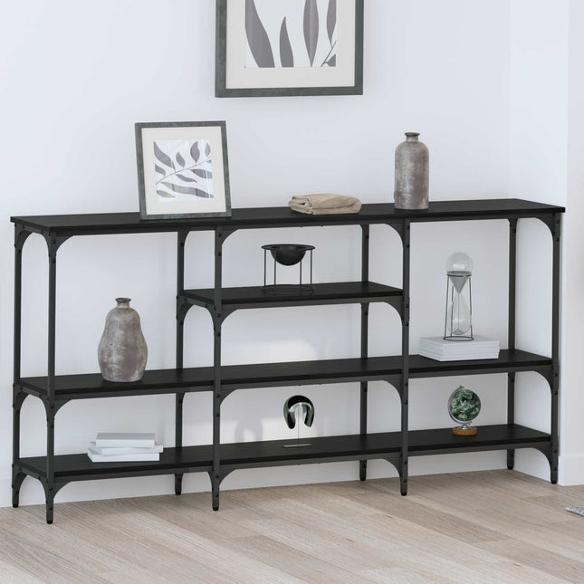 Konsolbord Sort eg 160 x 29 x 80 cm Konstrueret træ