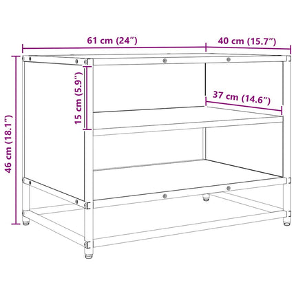 TV Enheder 61 x 40 x 46 cm Sort eg Konstrueret træ