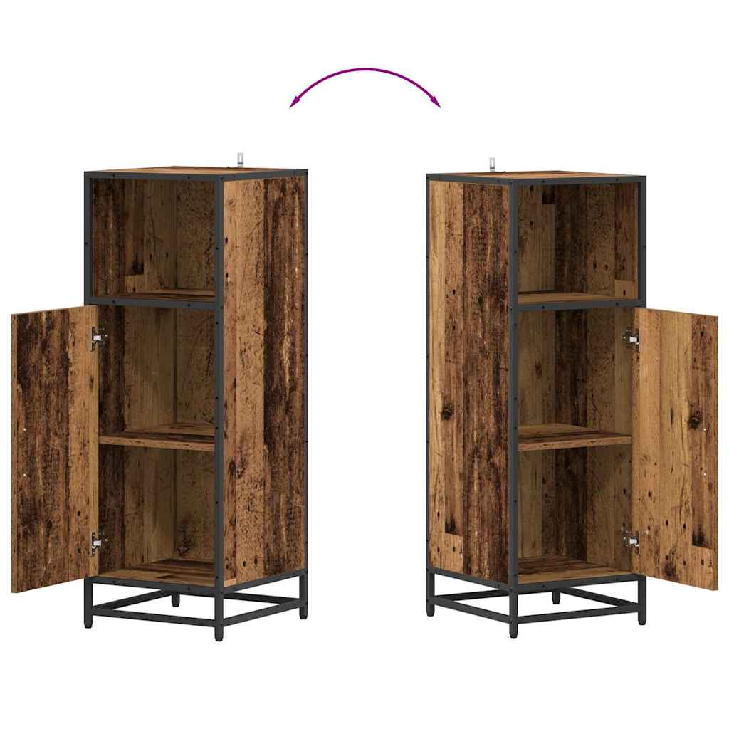 Badeværelsesmøbel sæt med hylde Gammelt træ 35 x 37,5 x 100 cm