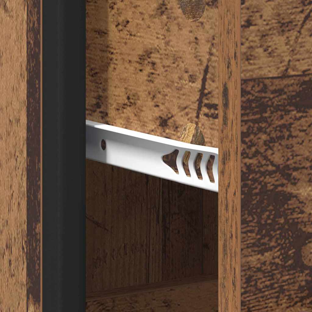 Badeværelsesmøbel sæt med skuffe Gammelt træ 35 x 37,5 x 166 cm