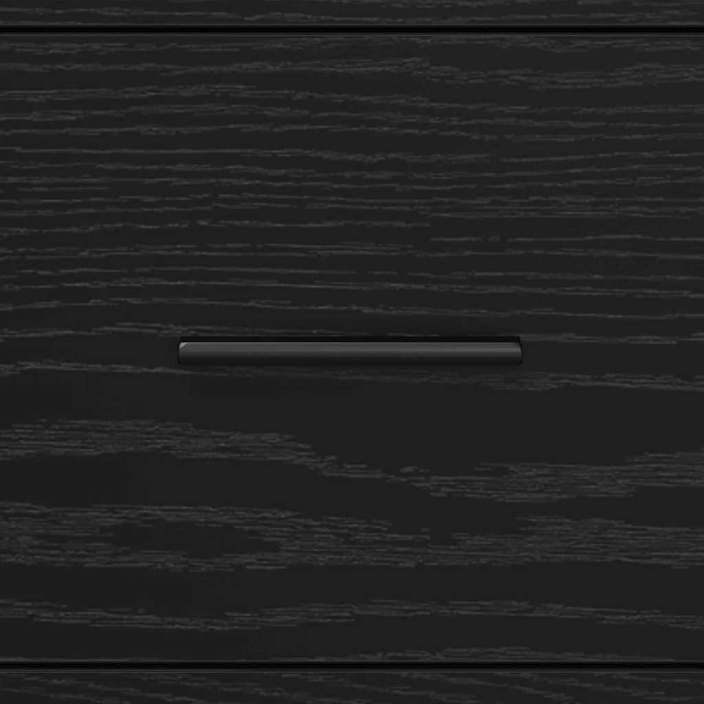 Badeværelsesmøbel sæt med skuffe Sort eg 35 x 37,5 x 166 cm