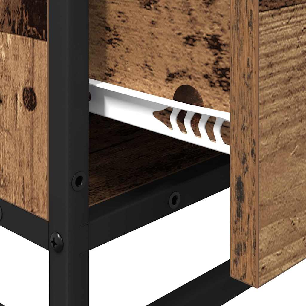 Badeværelsesmøbel sæt med skuffe Gammelt træ 35 x 37,5 x 100 cm