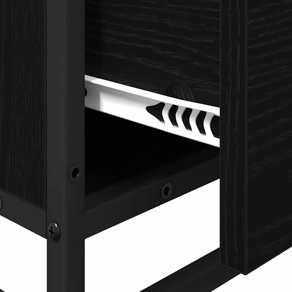 Badeværelsesmøbel sæt med skuffe Sort eg 35 x 37,5 x 100 cm